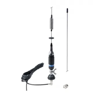 Pachet Statie radio CB PNI ESCORT HP 6500 ASQ, RF Gain, 4W, 12V + Antena CB PNI S75 cu cablu si montura fixa 7-9KM