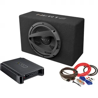 Pachet Subwoofer auto Hertz DBX 30.3 + Amplificator Hertz HCP 2 + Kit de cabluri complet