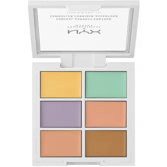 Paleta corectoare cremoasa NYX PM 3C Palette 4 Color Correcting Concealer, 9 g