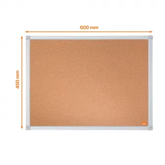 Panou NOBO Essentials, pluta, 60x45 cm, rama aluminiu, natur