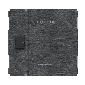Panou solar Ecoflow 60W, portabil, USB-C, Negru