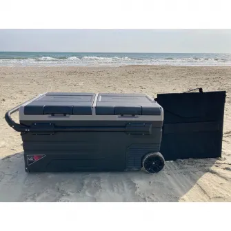 Panou solar THK pentru frigider auto Alpicool ALP-CX30, 100 W, DC 5221, Impp 5A, 1554 x 520 mm, 520 x 520 mm pliat, negru