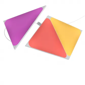 Panouri luminoase LED modulare inteligente Nanoleaf pentru extindere Kit Shapes Triangles, RGBW, 240 lm, 3 panouri