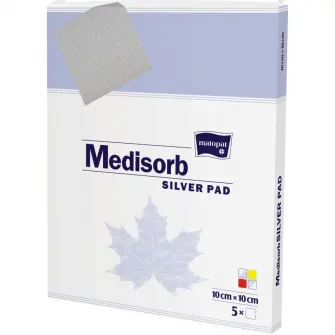 Pansament cu argint Medisorb Silver PAD, Matopat, 10 x 10 cm