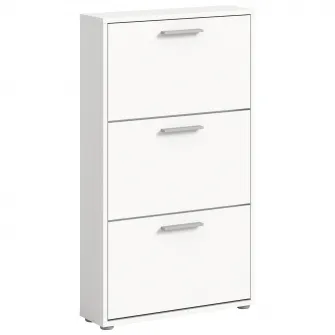 Pantofar Sam, 59x103x17cm, 3 compartimente, culoare alb