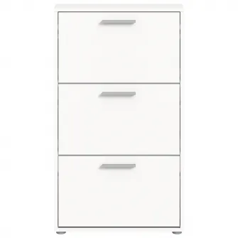 Pantofar Sam, 59x103x17cm, 3 compartimente, culoare alb