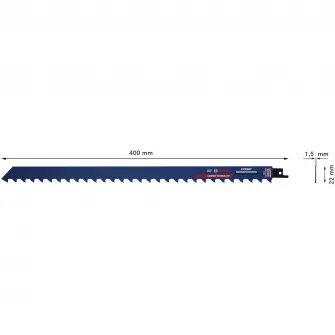 Panza de fierastrau sabie Bosch Expert Aerated Concrete S2041HM 2608900413, 12.7 mm spatiere dinti, 400 mm lungime