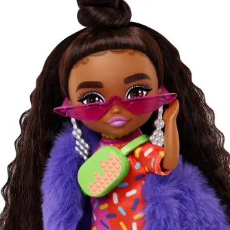 Papusa Barbie Extra Minis, bruneta