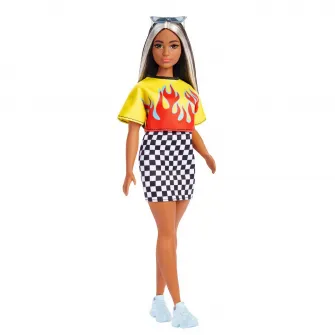 Papusa Barbie Fashionistas - Barbie, bruneta cu suvite blonde