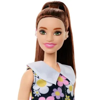 Papusa Barbie Fashionistas - Satena cu rochita cu flori