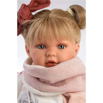 Papusa interactiva Llorens - Julia, cu fustita chic, cu sunete, 42 cm