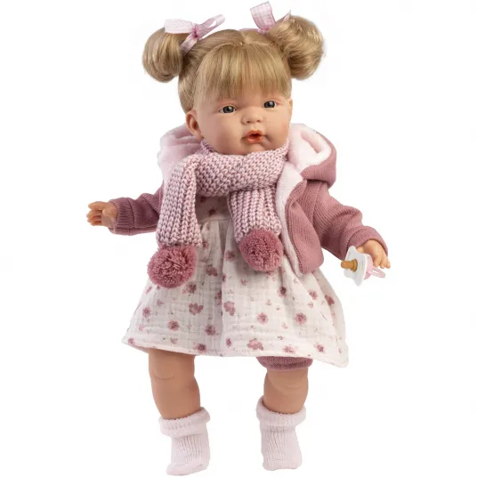 Papusa Llorens - Joelle, cu jacheta si fular, cu sunete, 38 cm