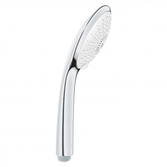 Para de dus Grohe Euphoria 110 Massage, 3 pulverizari, diametru 110 mm, limitator debit, anti-calcar, crom/alb
