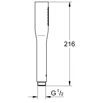 Para de dus Grohe Vitalio Get Stick 27458000, 1/2, universal, 1 pulverizare, anti-calcar, crom