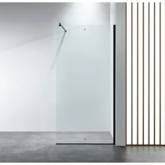 Paravan dus walk in Belform Infinity 800x2000 mm, profil negru mat, sticla securizata 8 mm, nanoglass