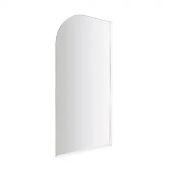 Paravan fix pentru cada Kring 140x80 cm, sticla transparenta 6mm, profil alb