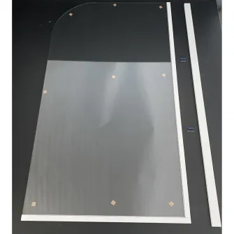 Paravan fix pentru cada Kring 140x80 cm, sticla transparenta 6mm, profil cromat