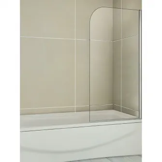 Paravan fix pentru cada Kring 140x80 cm, sticla transparenta 6mm, profil cromat