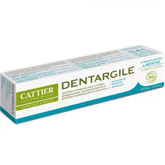 Pasta de dinti bio cu menta Cattier Dentargile, respiratie proaspata, 75 ml