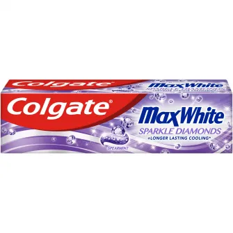 Pasta de dinti Colgate Max White Sparkle Diamonds pentru albire, 75 ml