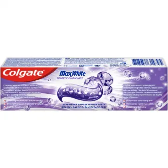 Pasta de dinti Colgate Max White Sparkle Diamonds pentru albire, 75 ml