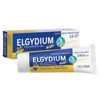 Pasta de dinti Elgydium Kids cu aroma de banane, 2-6 ani, 50 ml