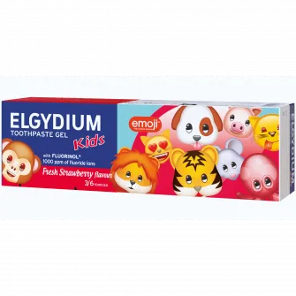 Pasta de dinti Elgydium Kids cu aroma de capsuni, 3-6 ani, 50 ml