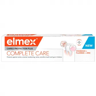 Pasta de dinți elmex Caries Protection Plus Complete Care, pentru protectie anticarie, 75 ml