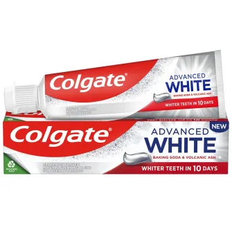 Pasta de dinti pentru albire, Colgate Advanced White Baking Soda  Volcanic Ash, 100 ml
