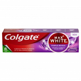 Pasta de dinti pentru albire Colgate Max White Purple Reveal, 75 ml