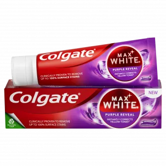 Pasta de dinti pentru albire Colgate Max White Purple Reveal, 75 ml