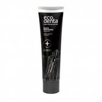 Pasta de dinti pentru albire Ecodenta, Extra Black cu carbune si Teavigo, 100 ml