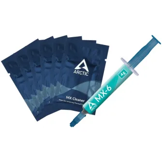 Pasta termoconductoare Arctic Ultimate MX-6, 4g + 6 servetele speciale MX Cleaner