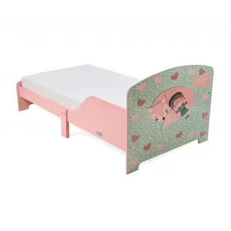 Pat Junior cu protectii laterale Pink Forest, U-grow