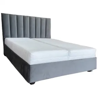 Pat tapitat Komfort RAUL, dimensiuni 167x207x120 cm(160x200 cm), culoare antracit, somiera inclusa