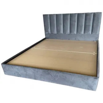 Pat tapitat Komfort RAUL, dimensiuni 167x207x120 cm(160x200 cm), culoare antracit, somiera inclusa