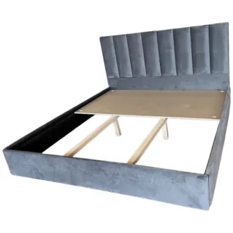 Pat tapitat Komfort RAUL, dimensiuni 167x207x120 cm(160x200 cm), culoare antracit, somiera inclusa