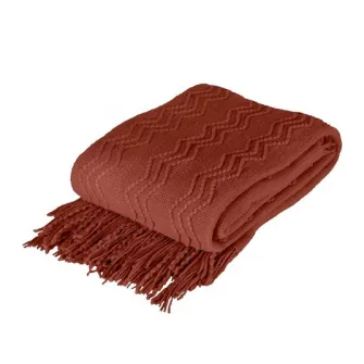 Patura Marilyn Dilios, 130x170 cm, tricot, 100% acril, rosu