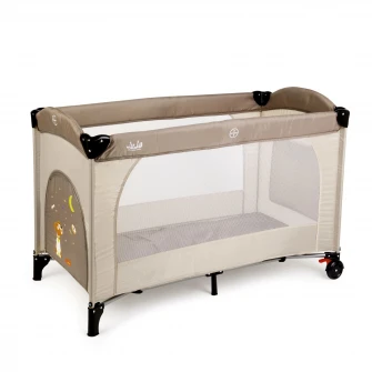 Patut pliant Juju Sleepy Baby, 2 nivele, Sweet Dreams, Bej