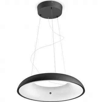 Pendul LED inteligent Philips Hue Amaze, Bluetooth, Zigbee Light Link, cu intrerupator inclus, 25W (204W), 2900 lm, lumina ambianta alba (2200-6500K), 43.4 cm, Negru