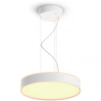 Pendul LED inteligent Philips Hue Enrave, Bluetooth, 33.5W, 4300 lm, lumina ambianta alba (2200-6500K), 42.5cm, Alb, Intrerupator cu variator inclus