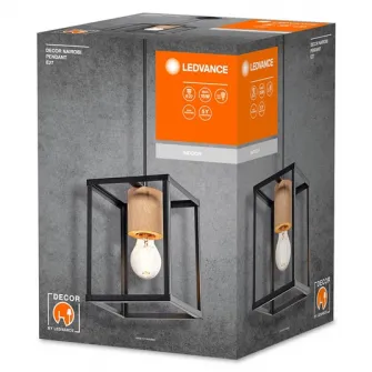 Подвеска Ledvance Decor Nairobi, E27, макс. 15 Вт, IP20, 135 см, сталь/дерево, черный