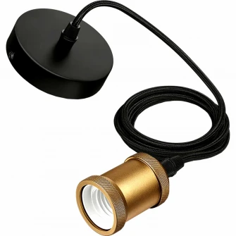Pendul Philips, E27, 40W, 330 mA, textil/metal, Gold