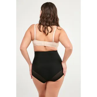 Penti, Chiloti modelatori cu garnituri de plasa, Negru, M