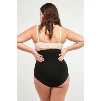 Penti, Chiloti modelatori cu talie inalta, fara cusaturi, Negru, L