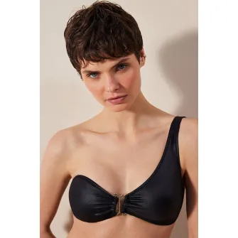 Penti, Sutien de baie cu decolteu pe un umar, Negru, 40