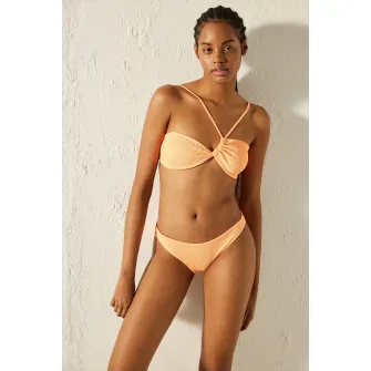 Penti, Sutien de baie cu striatii, Portocaliu pal, 38