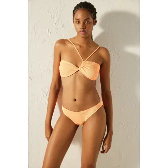 Penti, Sutien de baie cu striatii, Portocaliu pal, 38