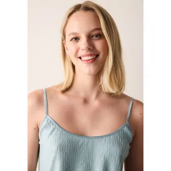 PENTI, Top de pijama cu bretele ajustabile, Verde persan, M