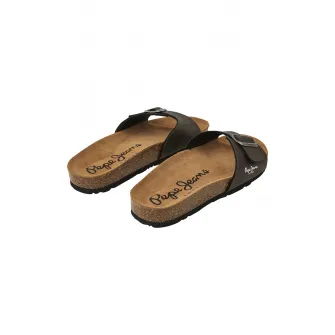 Pepe Jeans London, Papuci cu catarame, Maro inchis, 41
